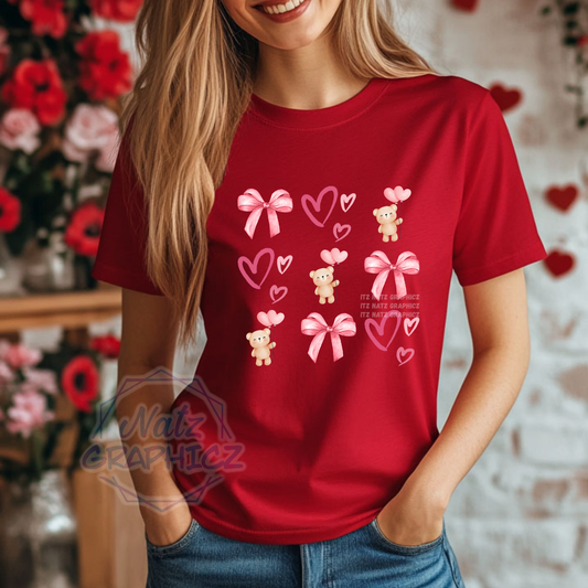 Teddy Bear Bows & Hearts