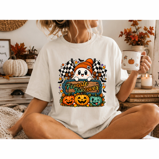 FT Ghost w/ Beanie & Pumpkins Shirt