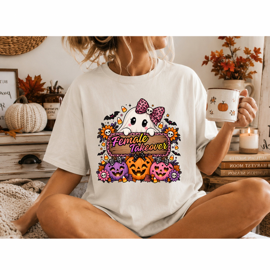 FT Ghost w/ Bow & Pumpkins